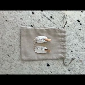 Kendra Scott Rose Gold & Pearl Earrings